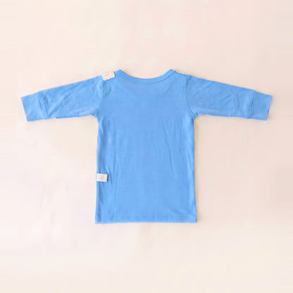 Back of the Sky Lullaby G/J tube gown showing shoulder and lower-back RoutePoints line guides